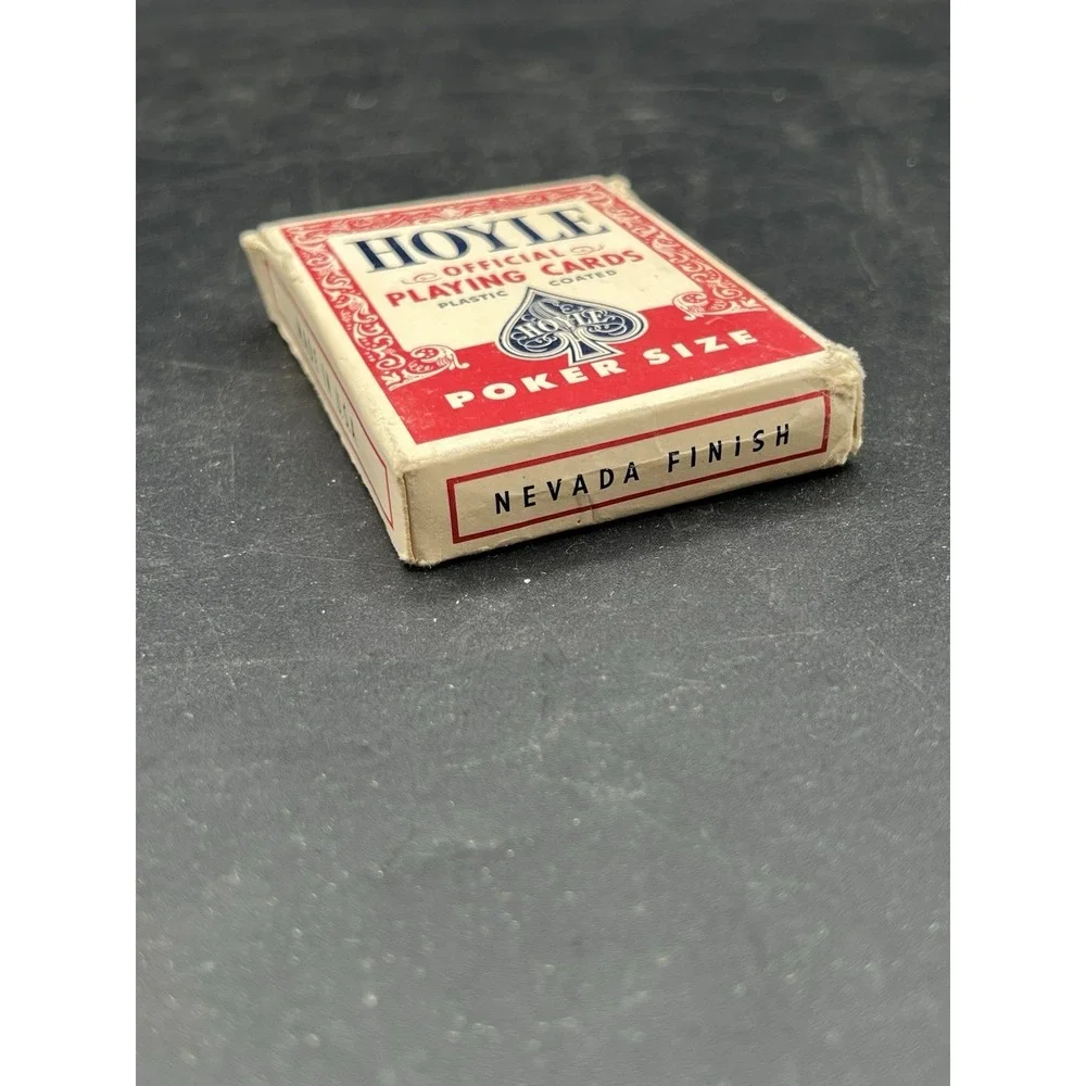 Vtg Hoyle Official  Playing Cards Plastic Coated Jumbo Face Nevada Finish,Nu-Vue